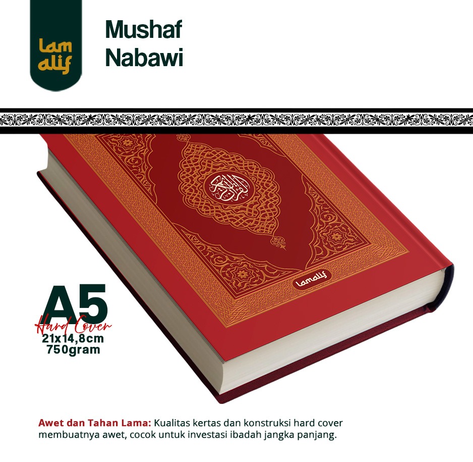 Mushaf AlQuran Nabawi A5: Al-Quran Rasm Utsmani Standar Madinah yang Nyaman Dibaca - Gambar 6
